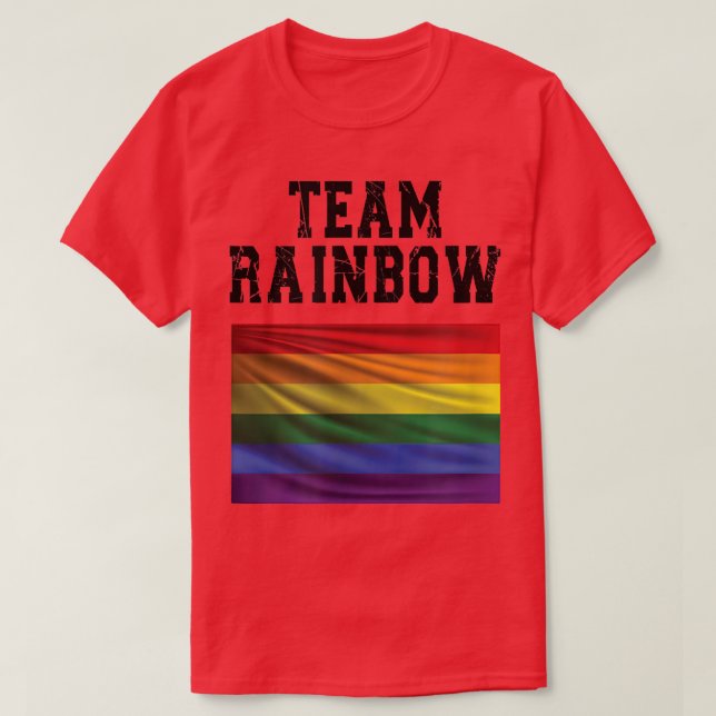 Team Rainbow, LGBTQ, LGBT, Gay-Pride T-Shirt (Design framsida)