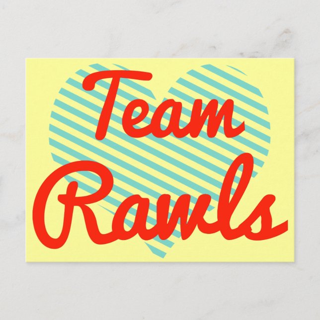 Team Rawls Vykort (Framsida)