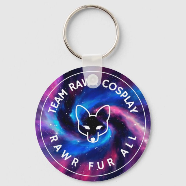 Team Rawr Galaxy Keychain Nyckelring (Framsida)