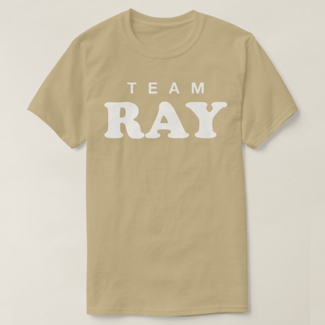Team Ray Personlig Surname Bride Groom Family W T Shirt (Design framsida)