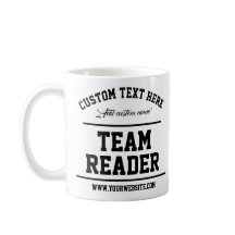 Team Reader. Modern White and Black. Textmall