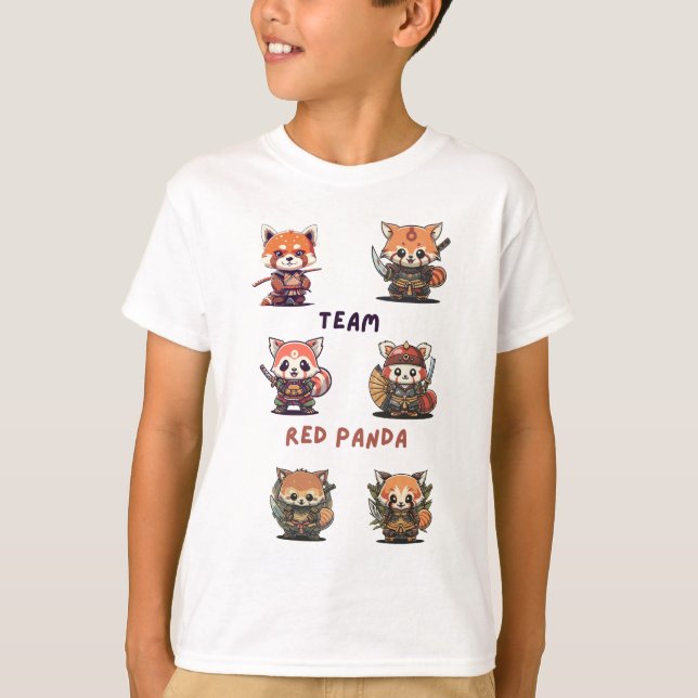 Team Red Panda Samauri T Shirt (Framsida)