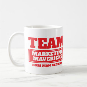 Team Red personalize Team och namn mugg