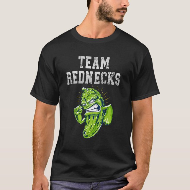 Team Rednecks Team Sports Roligt Motif Ord 6 T Shirt (Framsida)