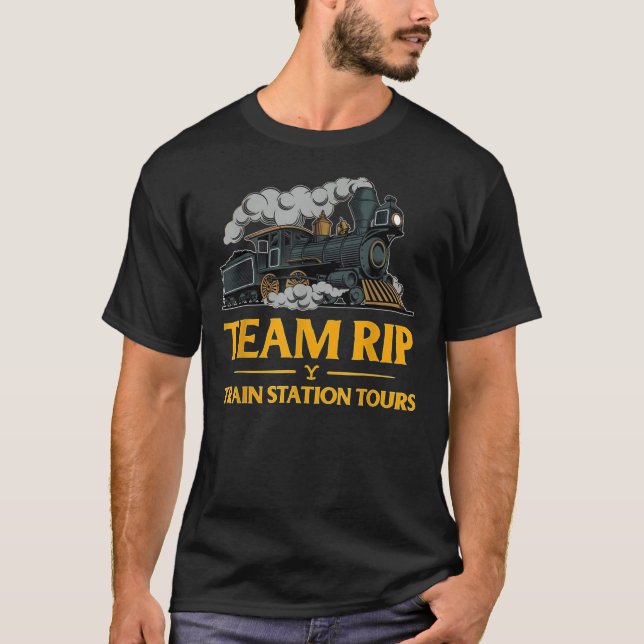 Team-Rip Train Station Tours Yellowstone T-Shirt C (Framsida)