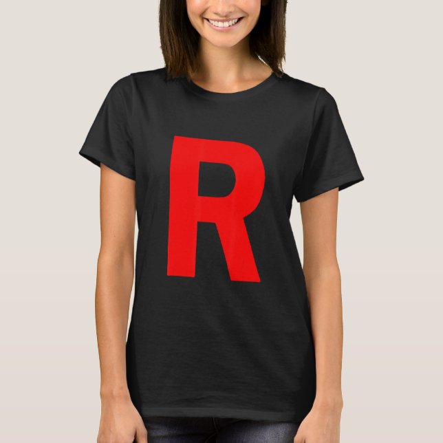 Team Rocket Halloween Costume Cosplay R Manar Wome T Shirt (Framsida)