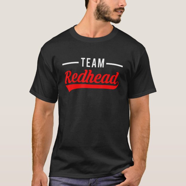 Team Rödhårig Red Hair T Shirt (Framsida)