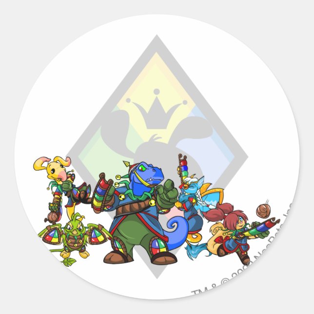 Team Roo Island Group Runt Klistermärke (Framsida)