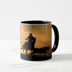 Team Roping Cowboy Land Mugg