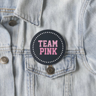Team Rosa Chalkboard Baby Gender Reveal Knapp