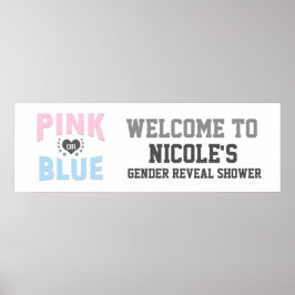 Team ROSA eller BLUE Gender Reveal Baby Shower Poster