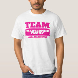 Team rosa personlig-familj eller gruppt-shirt tee shirt