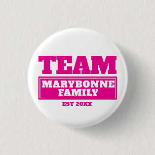 Team rosa personlig-familj eller teamknapp knapp