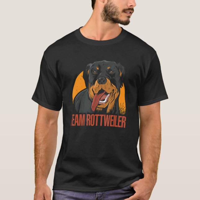 Team Rottweiler  Dog Owner  Rottie   T Shirt (Framsida)