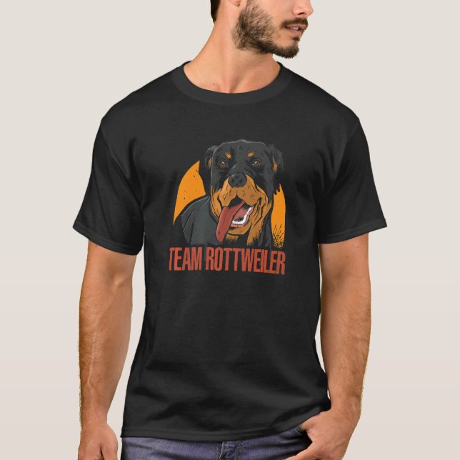 Team Rottweiler Hundägare Rottie T Shirt (Framsida)