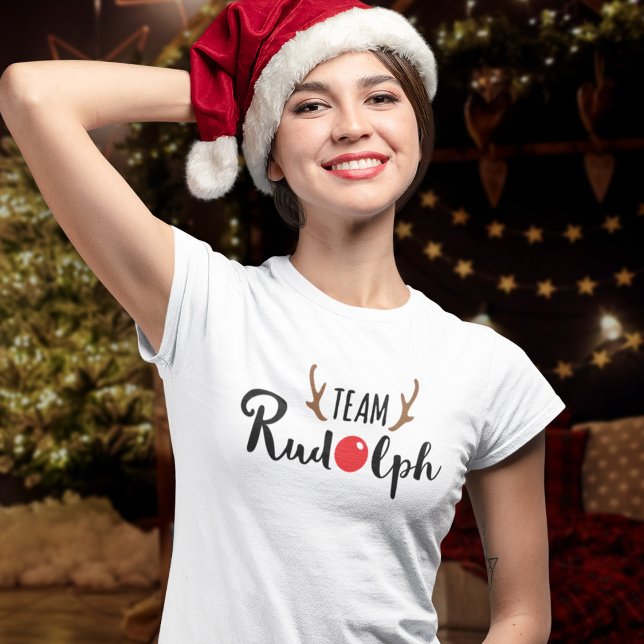 Team Rudolph - Julteamlogotyp T Shirt (Skapare uppladdad)