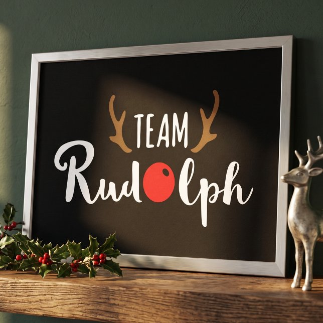 Team Rudolph Modern Juldekoration Poster (Skapare uppladdad)