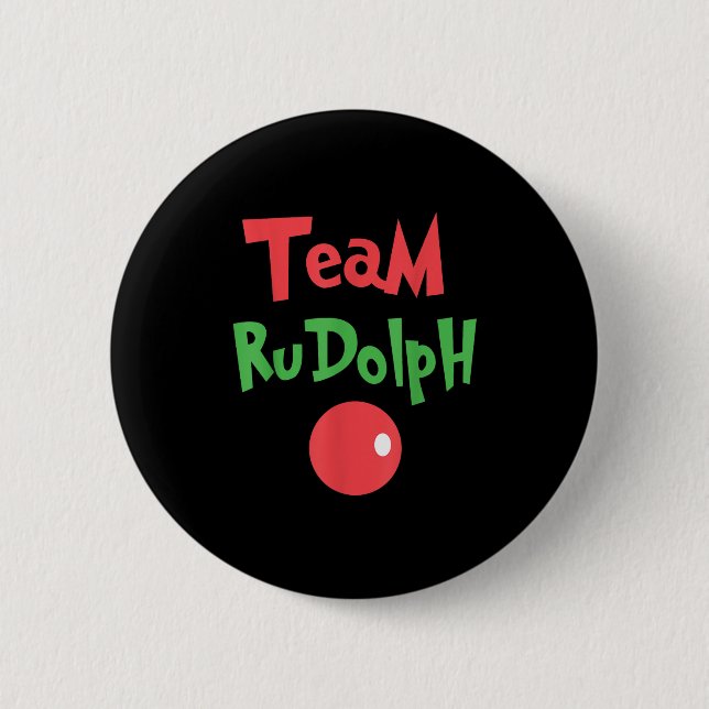 Team Rudolph - Rudolph Den Röda Nosen Ren  Knapp (Framsida)