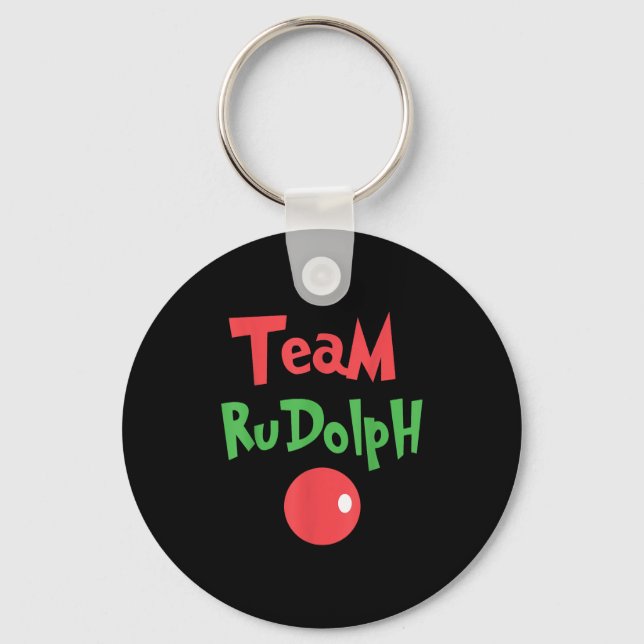 Team Rudolph - Rudolph The Red Nose Reindeer  Nyckelring (Framsida)