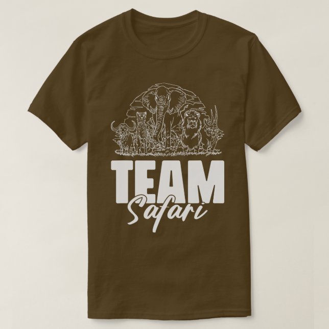 Team Safari Wildlife Jungle Quotes for Zookeeper 1 T Shirt (Design framsida)