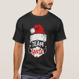 Team Santa Ansikte Mask jul 2020 Costume Family T Shirt