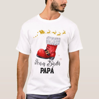 Team Santa – Bota de Santa Claus para Papá, Diseño T Shirt
