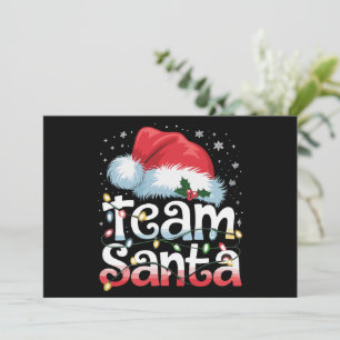 Team Santa Claus jul familj matchande pyjamas Julkort
