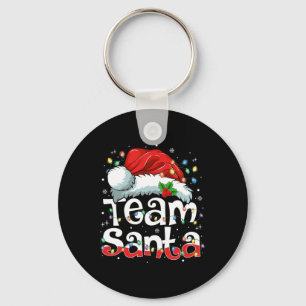 Team Santa Claus jul familj matchande pyjamas Nyckelring