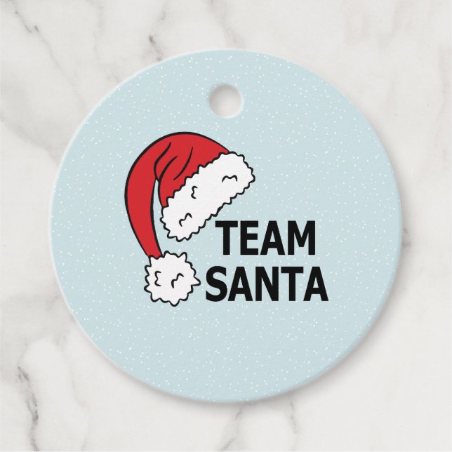 Team Santa ,Cool Christmas Gift Gåvor Etiketter (Framsida)