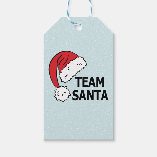 Team Santa ,Cool Christmas Gift Presentetikett (Framsidan)