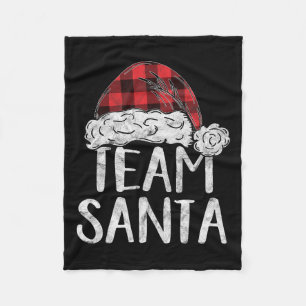 Team Santa Costume Gift Matching Family Fleecefilt