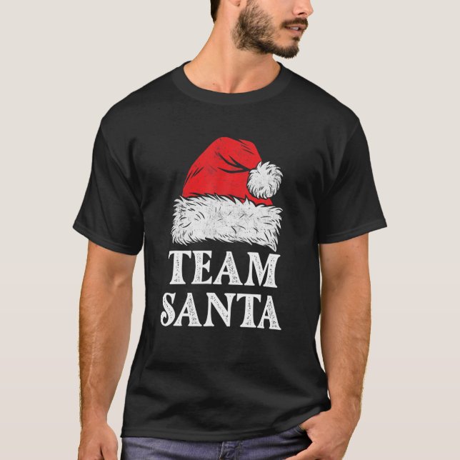 Team Santa-familjen Matching Pajamas för K T Shirt (Framsida)