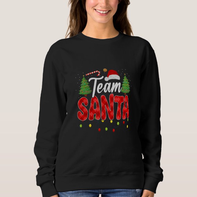 Team Santa Family Group Matching Christmas Pajama  T Shirt (Framsida)