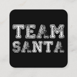 Team Santa Funny jul Fyrkantigt Visitkort