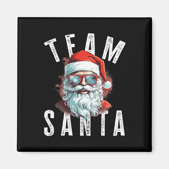 Team Santa Funy Julafton Jultomten 1 Magnet (Framsidan)