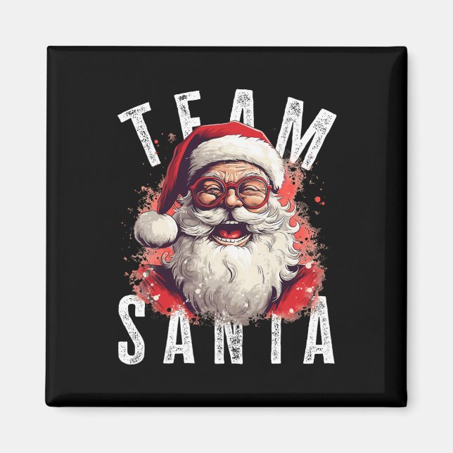 Team Santa Funy Julafton Jultomten 2 Magnet (Framsidan)
