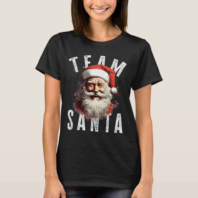 Team Santa Funy Julafton Jultomten 3 T Shirt (Framsida)