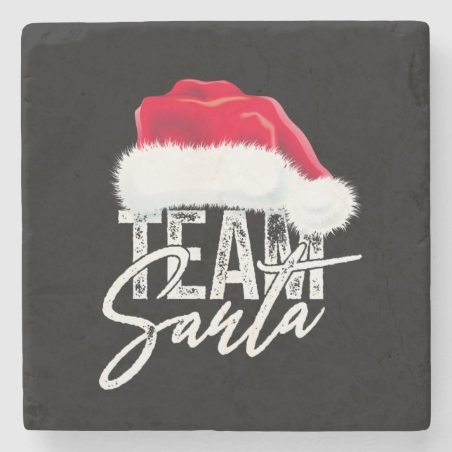 Team Santa - God jul Design med Red Hat Stenunderlägg (Framsidan)