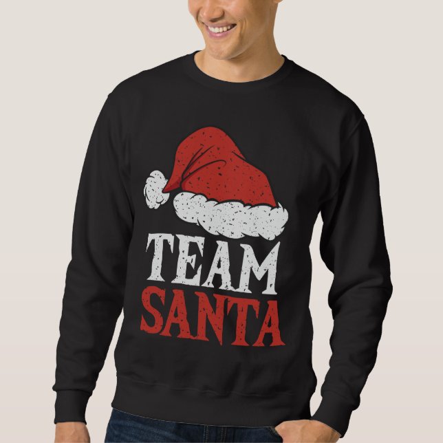 Team Santa/Jul Lång Ärmad Tröja (Framsida)