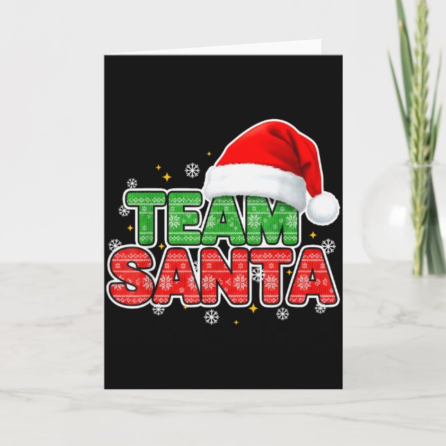 Team Santa jul, Squad Och Familj  Kort (Framsida)