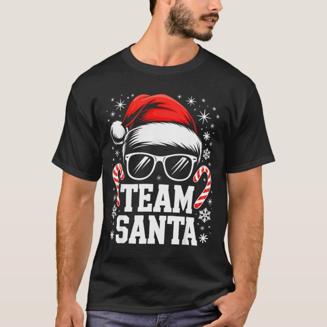 Team Santa Shirt Adult Kids Christmas Santa Squad  T Shirt (Framsida)