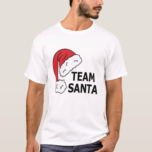 Team Santa Shirt, jul T Shirt (Framsida)