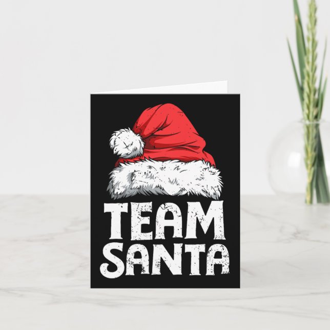 Team Santa Squad Family Matching Pajamas Kort (Framsida)