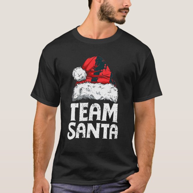 Team Santa Squad Family Matching Pajamas T Shirt (Framsida)