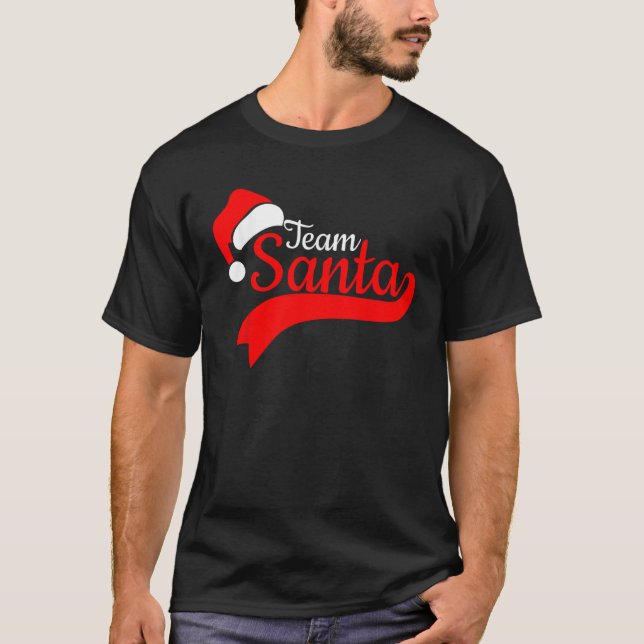 Team Santa Squad Family Matching Pajamas T Shirt (Framsida)