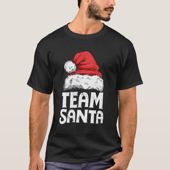 Team Santa Squad Family Pajamas T Shirt (Framsida)