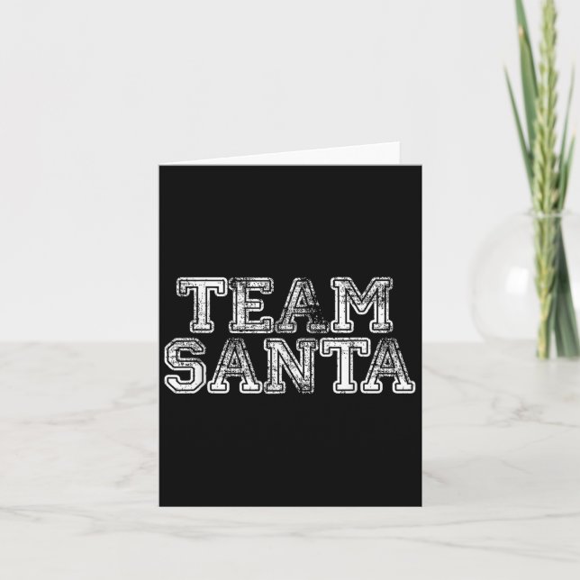 Team Santa T Shirt - Funny Fun Christmas Day Tee  Kort (Framsida)