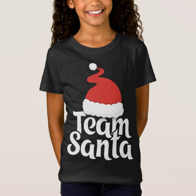 Team Santa Tshirt-julfamiljen Matching Pajama T Shirt (Framsida)