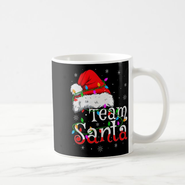 Team Santa Xmas Pajamas Matching Family Group Chri Kaffemugg (Höger)