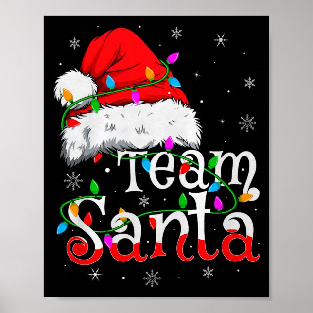 Team Santa Xmas Pajamas Matching Family Group Chri Poster (Framsidan)